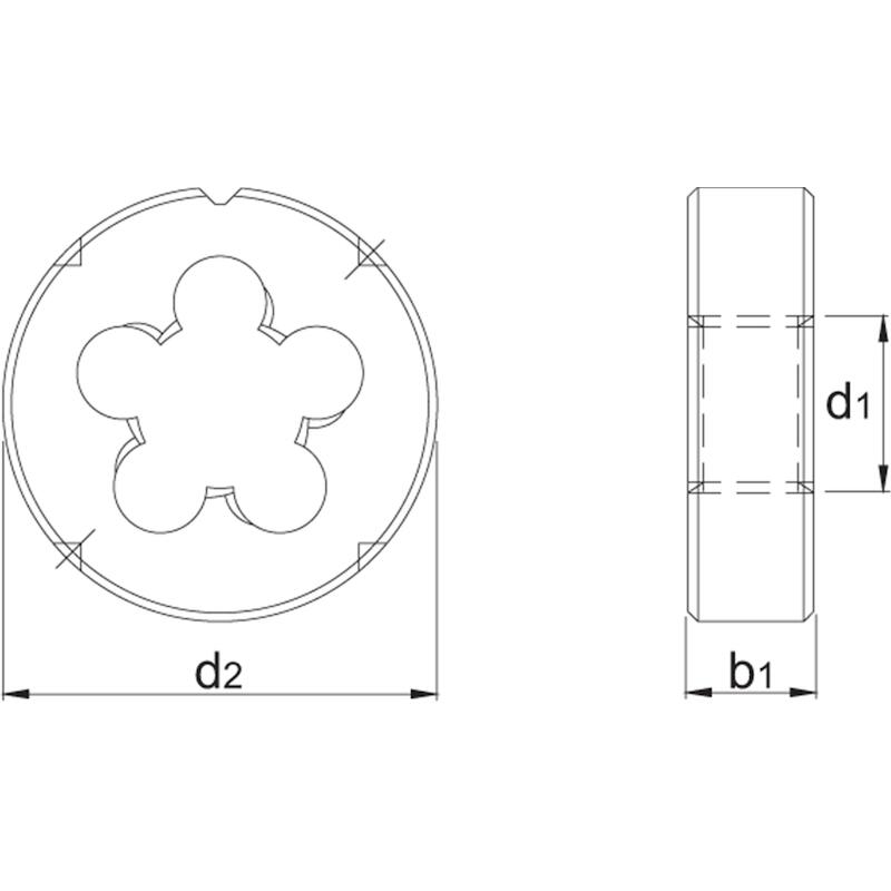 HSS RONDE SNIJPLAAT DIN EN 24231 SCHILAANSNIJDING, BSP (GASDRAAD) 1/2"-14 - 275202096 - PHANTOM