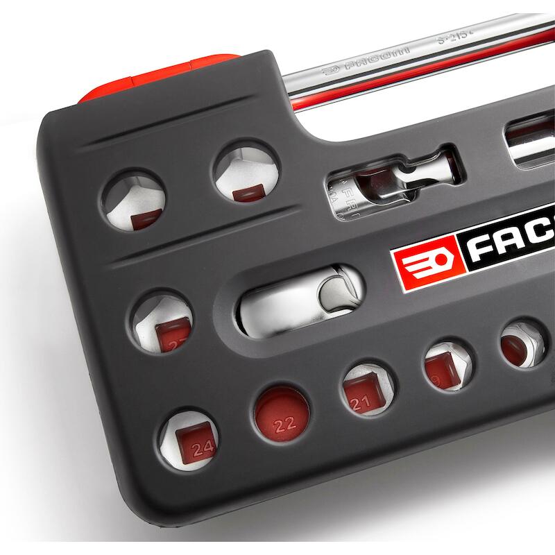 Facom - Socket set - 1/2" - 12-point - 8–32 mm - SL.DBOX112PB - 21 pieces - 03171644