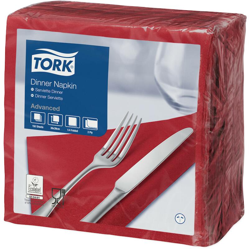 SERVET DINNER BORDEAU 40X40 478875-150ST-2L.  TORK