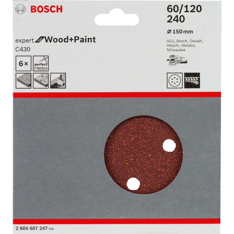 DISQUE ABRASIVE 150MM   6TR.2608607247(6PC)DIVERS
