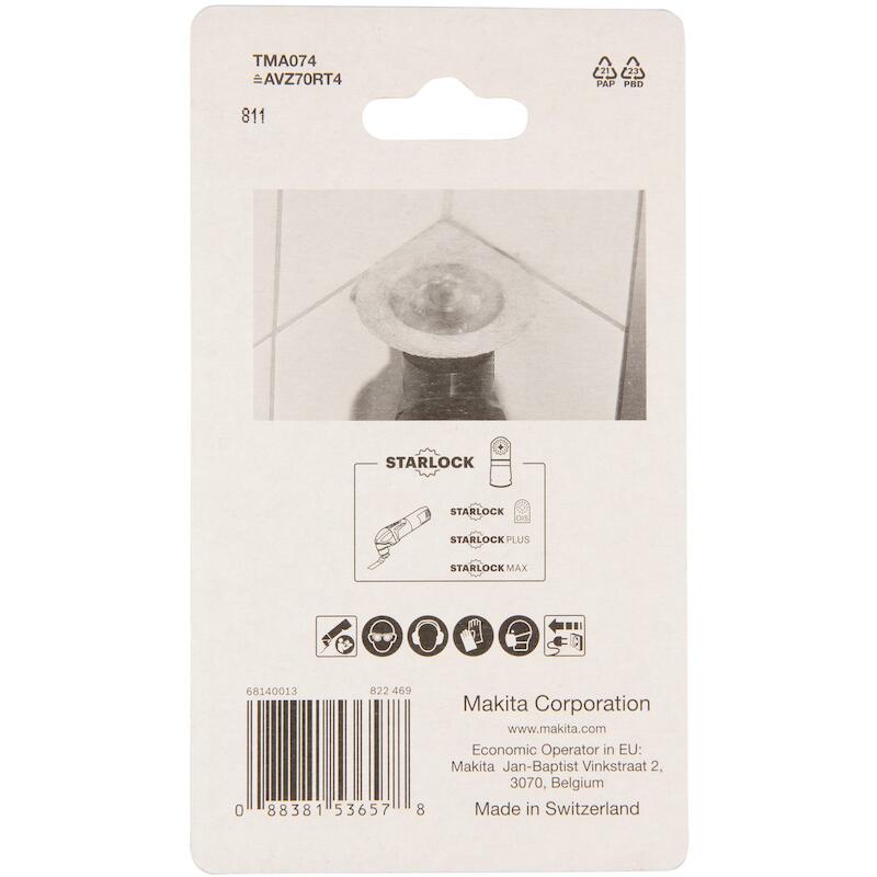 Makita - Grout and mortar remover - B-65078 - TMA074 - hm-riff - G40 - ø 70 mm - Starlock - 03013106