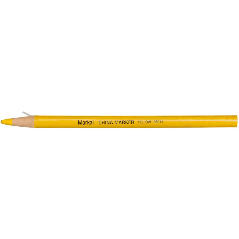 CRAYON GRAS JAUNE PERMANENT CHINA           MARKAL