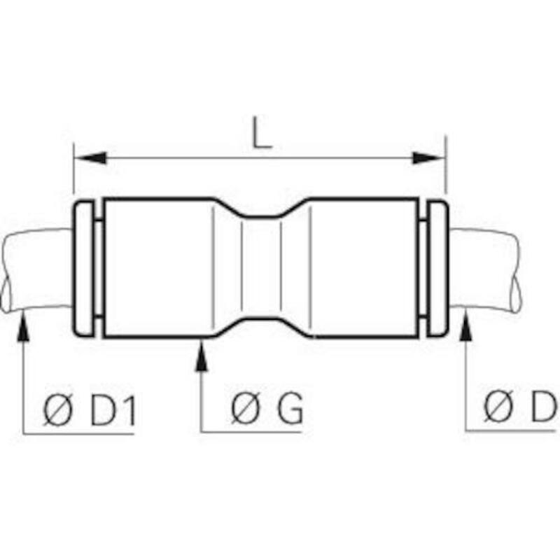 RECHTE KOPPELING 8 X 6MM    3106 06 08      LEGRIS