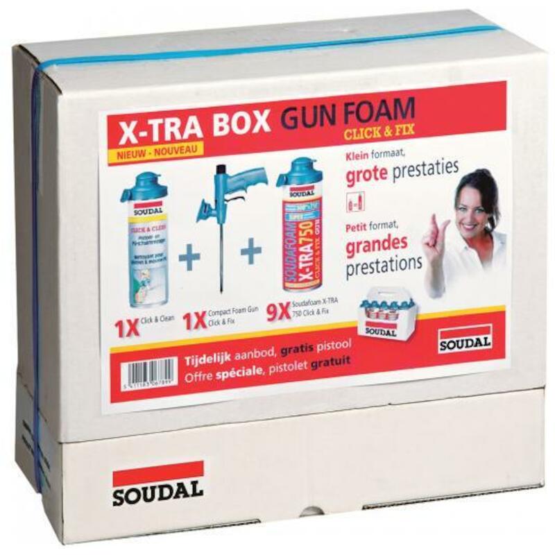 FOAM GUN SET      CLICK&FIX X-TRA BOX       SOUDAL