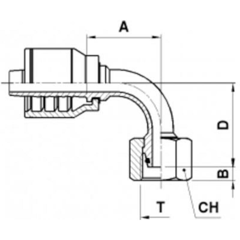 RACCORD A SERTIR    DKOS90 (11C43)-25-16 (25,4) IT