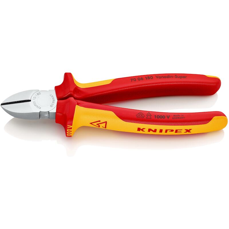 PINCE COUPANTE DE CÔTÉ VDE  70 06 - 180MM   KNIPEX