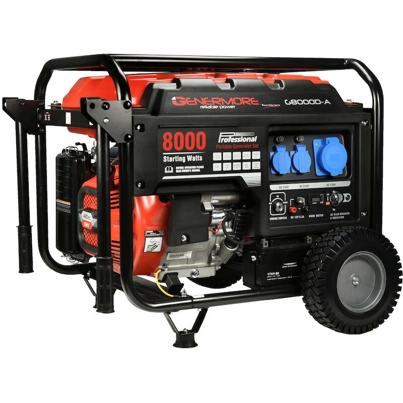 GENERATOR BENZINE 8,0KVA    G8000D-A     GENERMORE