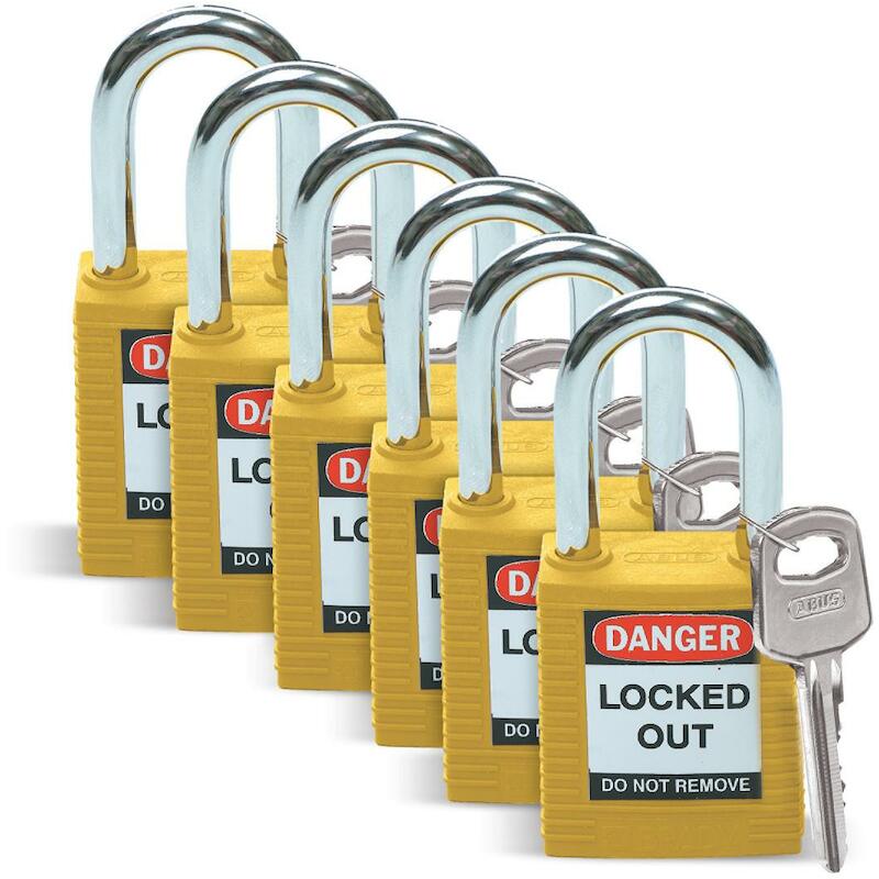 CADENAS DE SÉCURITÉ JAUNE   051346 (6PCS)    BRADY