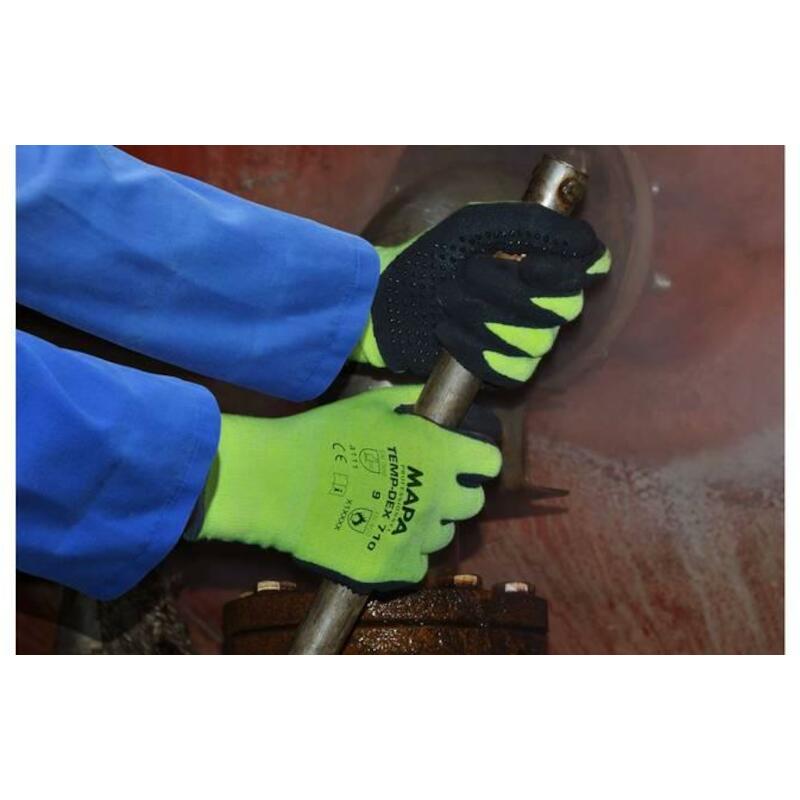 GANT NITRILE JAUNE/NOIR     TEMPDEX 710    11 MAPA