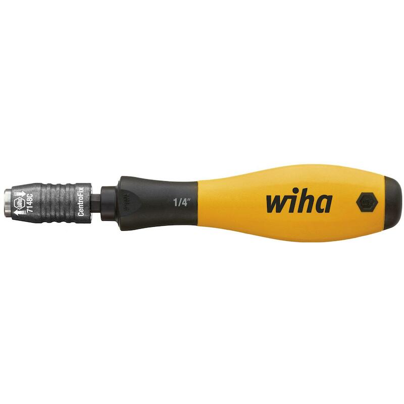 SCHROEVENDRAAIER MET BITHOUDER SOFTFINISH ESD MECHANISCH VERGRENDELBAAR 1/4" - 387ESD1403501 - WIHA