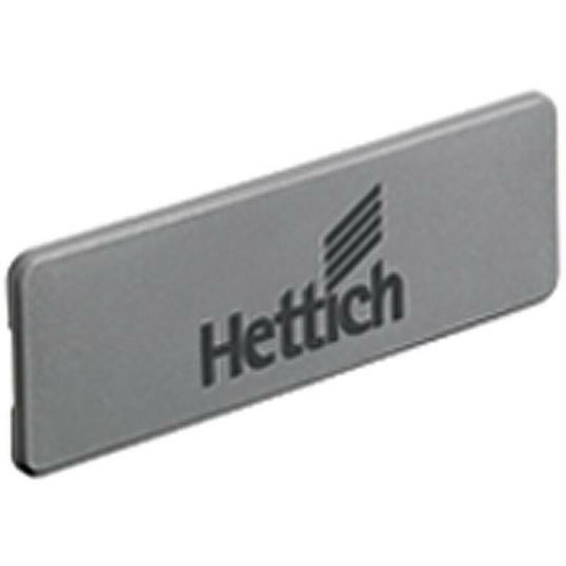 HETTICH 9079220 IT AFDEKKAP KUNSTSTOF ZILV. M.LOGO
