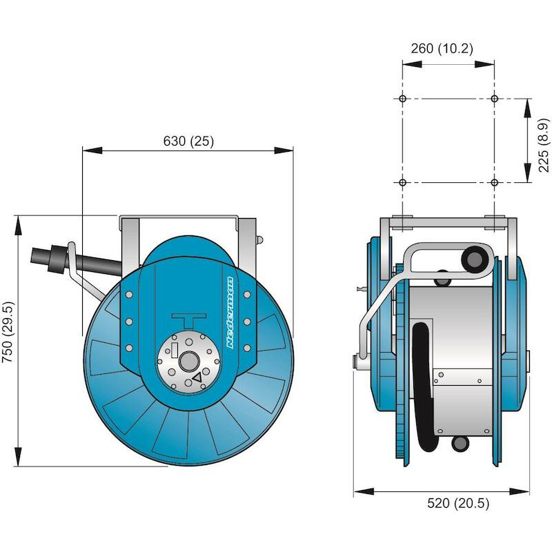 ENROULEUR AIR         L=10M 881 - 38M     NEDERMAN