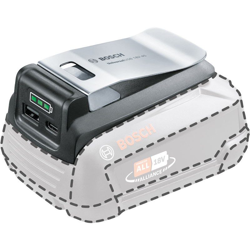 Bosch - Battery adapter - UniversalUSB 18V-45 bt - 18 V - usb-a - usb-c - 08102617