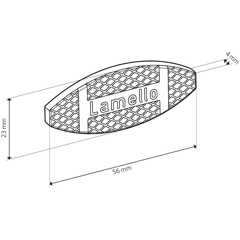 LAMELLENDEUVEL - LAMELLO 20 - 23X56X4 MM (1000 EA)