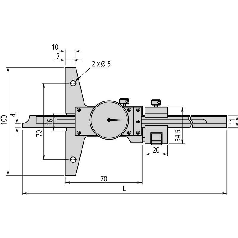DIEPTESCHUIFMAAT 0-150MM    527-301-50 0,05MM MITU