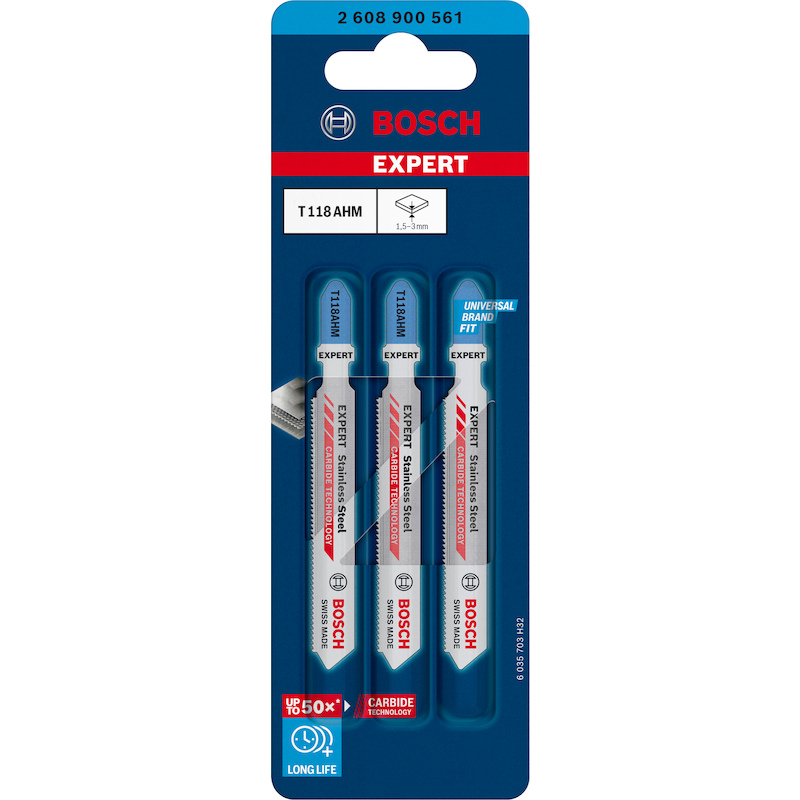 LAME SCIE SAUT.T118AHM INOX 2608900561  (3PC)BOSCH