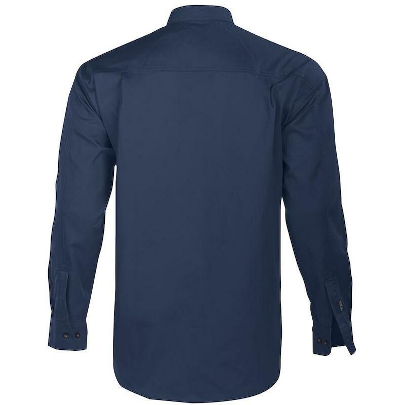 HEMD LANGE MOUWEN 100% KAT. 2219 MARINE  XS PROJOB