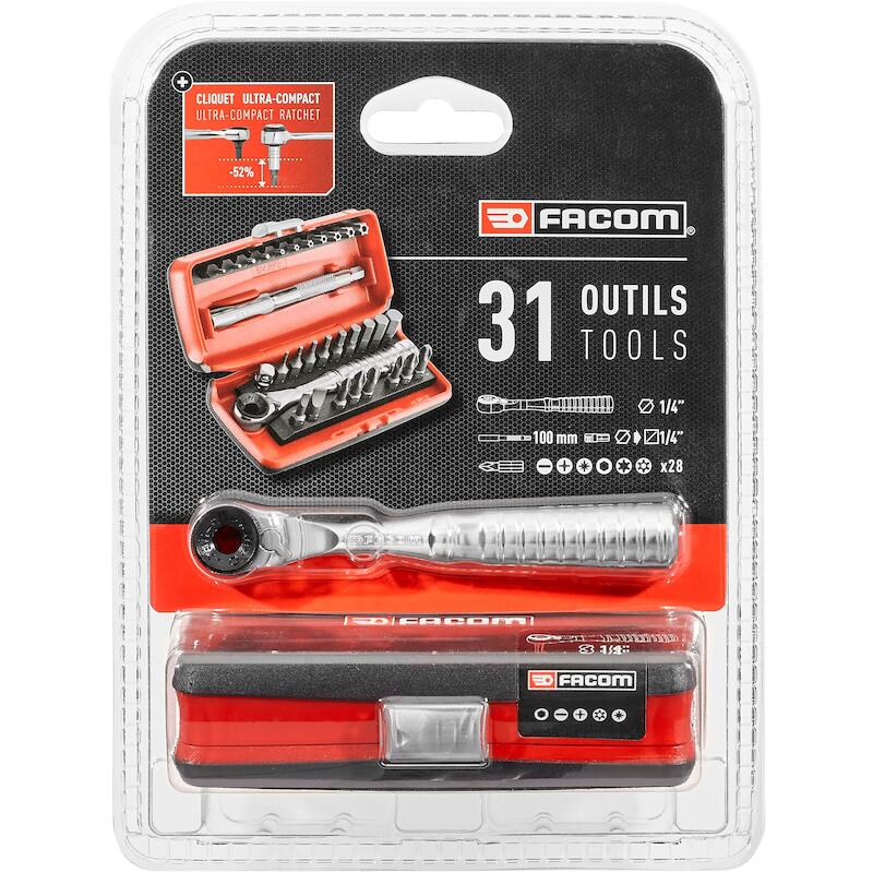 RATELSLEUTELSET 1/4"        R.PEJ31PB (31ST) FACOM