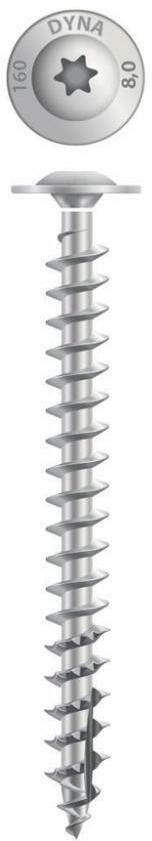 HOUTBOUWSCHROEF TX40 TK DD 8,0X100/55MM ZN DYNAPLU