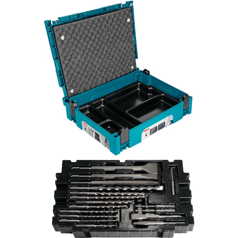 BOOR- EN BEITELSET, SDS-PLUS, 17 STUKS, IN MAKPAC-KOFFER - B-52059 - MAKITA