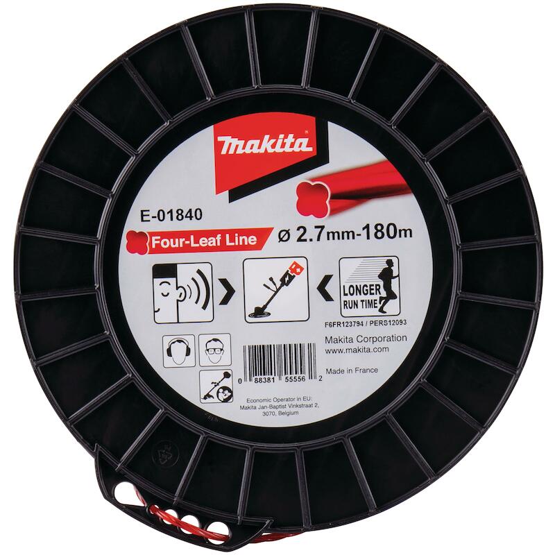 FIL NYLON HÉLICOÏDAL POUR DÉBROUSSAILLEUSE À BATTERIE - E-01840 - MAKITA