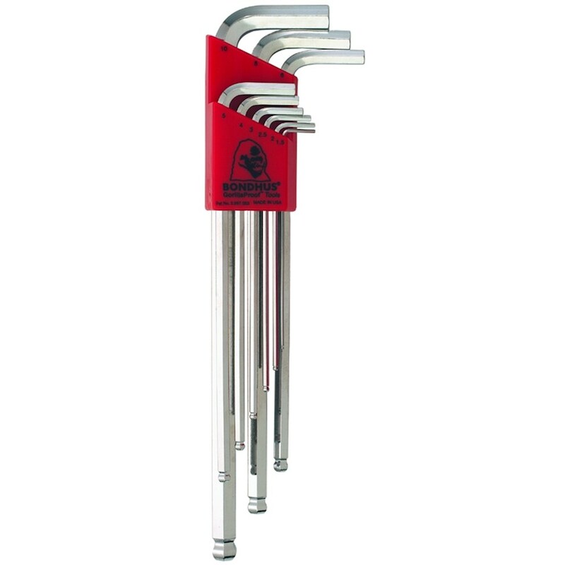 JEU CLÉS MÂLE HEX+ SPHER. 1,5-10 BLX-9MB CHROME