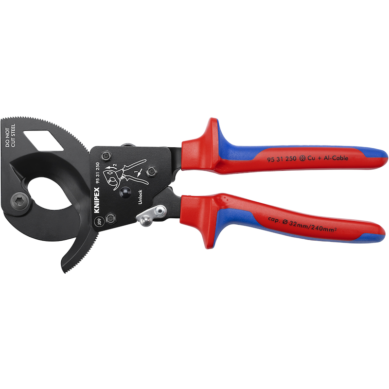 COUPE-CÂBLES À CLIQUET      95 31 - 250MM   KNIPEX