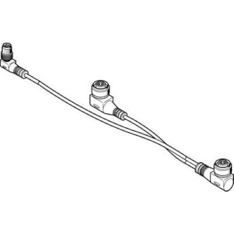 CONNECTING CABLE NEDV-L2R1-V7-M12W3-K-0.1L1-N-M8W4-0.2R1 (2384165) FESTO