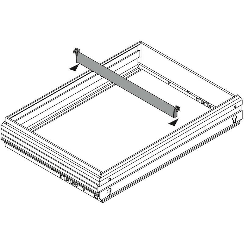 HETTICH 048428 TUSSENBALK VOOR HANGMAPRAAM ALU-FIN