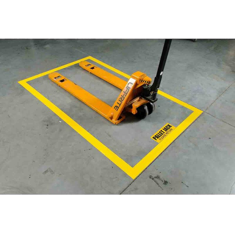 BANDE DE MARQ.AU SOL JAUNE  104372 101,6MMX30M