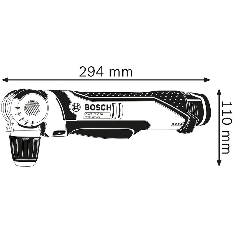 PERC.D'ANGLE/ACCU 12V/2X2AH GWB 12V-10(L-BOXX)BOSC