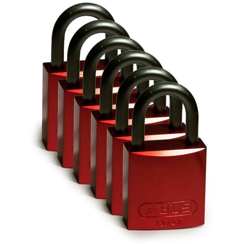 VERGRENDELING - BRADY 814066 - ROOD (6 EA)