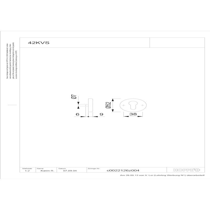 ROZET F1 PZ 37-42           42KVS - ALU      HOPPE