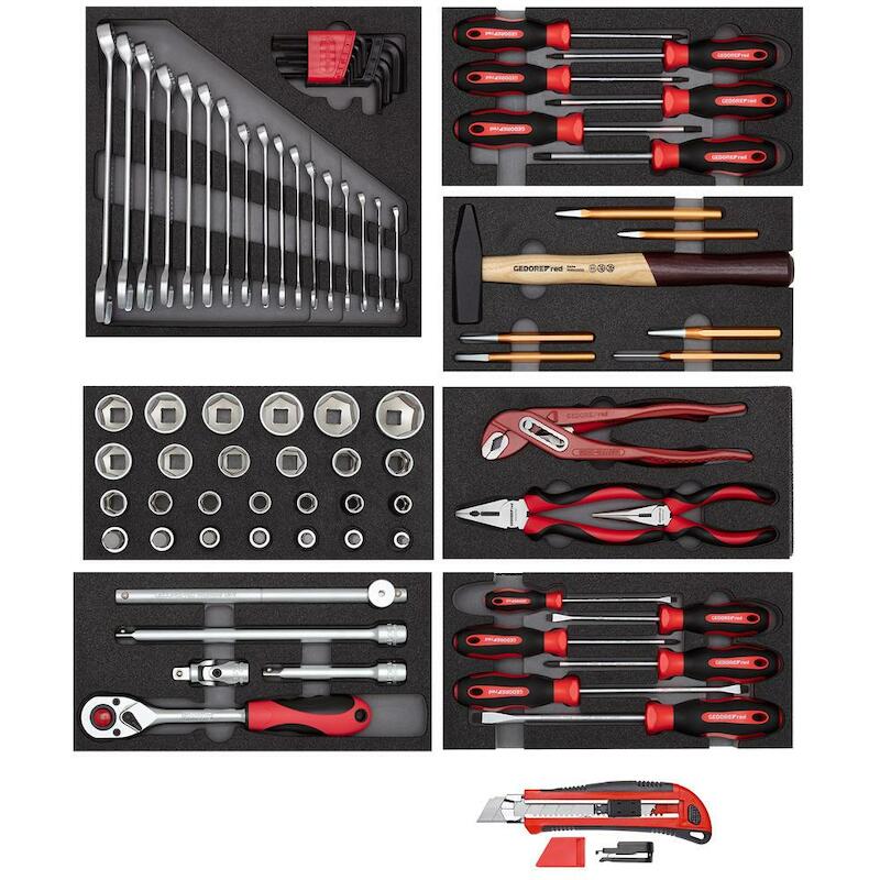 7 MODULES OUTILS MIXTES     R2101 (80ST)GEDORE RED