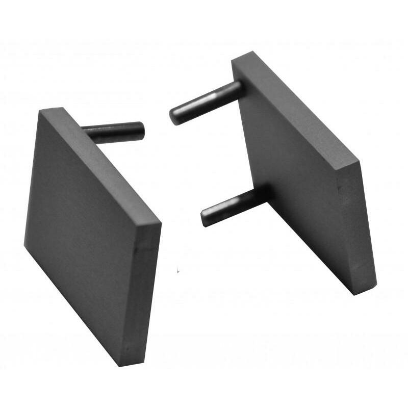 AFSLUITSTUKKEN ALU SET HOUT AK9.112 CUBE ZWART ROB