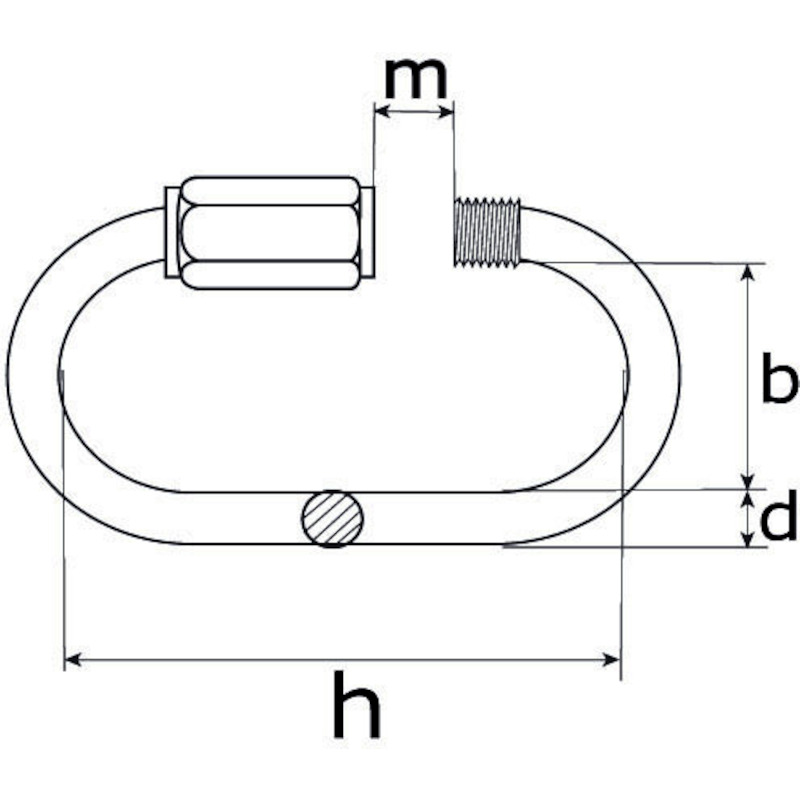 MOUSQUETON  8 MM            200-08E - ZN        DX