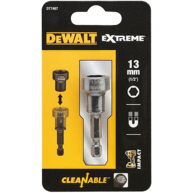 MAGNETISCHE DOPSLEUTEL 1/4" DT7467 - 13MM   DEWALT