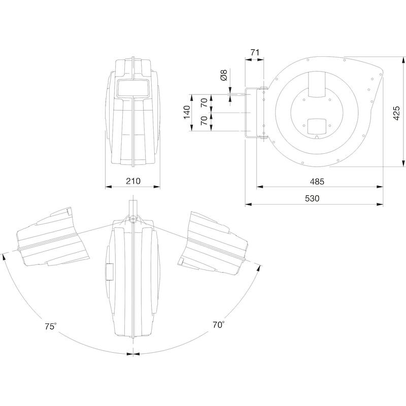 ENROUL.TUYAU D'AIR 20M/10MM BPHRC1020        BAHCO