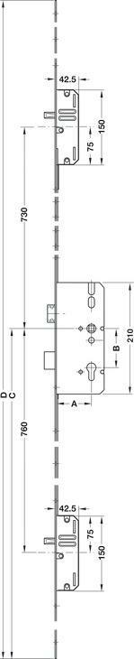 3-PUNTSSLOT PIN B001 ZN     BS2300-F16/55/72/8 KFV