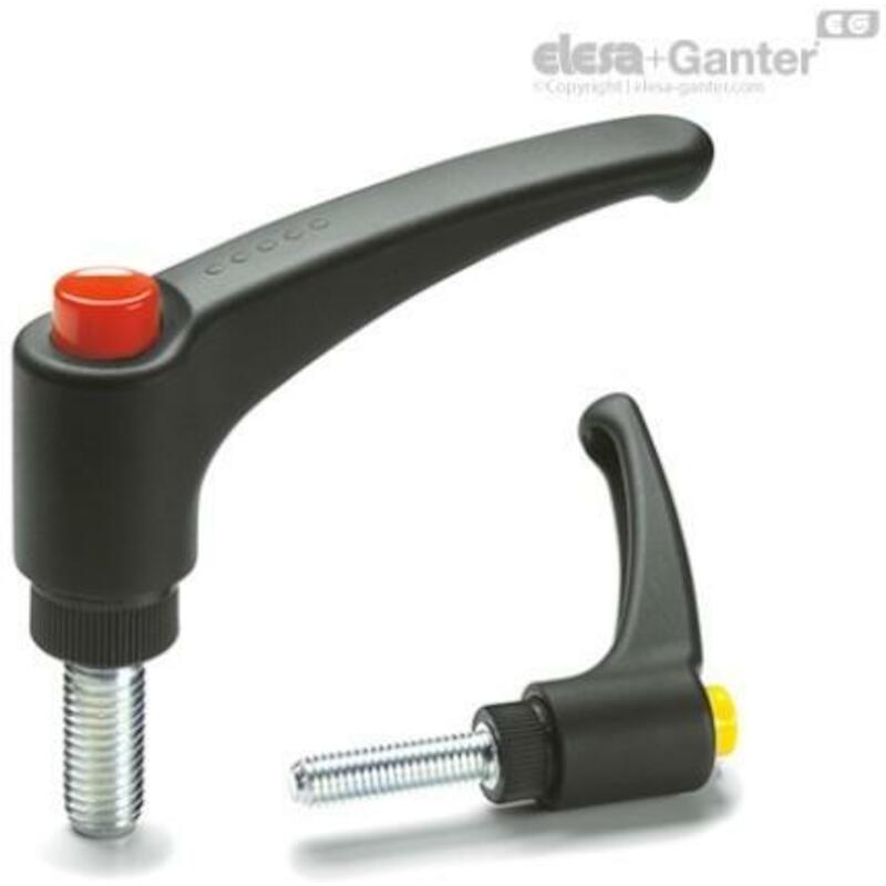 KLEMHENDEL VERSTELBAAR ZW.  ERX.78-P-M12X40-C1