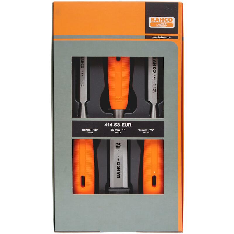 STEEKBEITELSET PP-HANDVAT   414-S3-EUR 3DLG  BAHCO