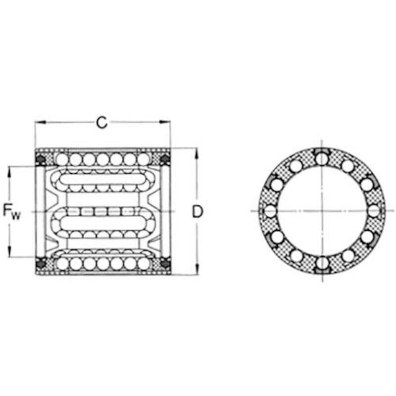 Ewellix - Douille à billes - lbbr 40-2LS - ø 40 x 52 x 60 mm - 01330908