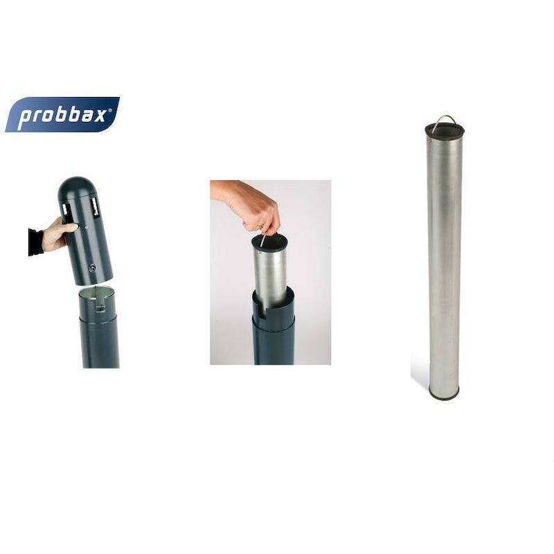 CENDRIER DEBOUT MÉTAUX 3L   300X300X1080MM PLASTIB