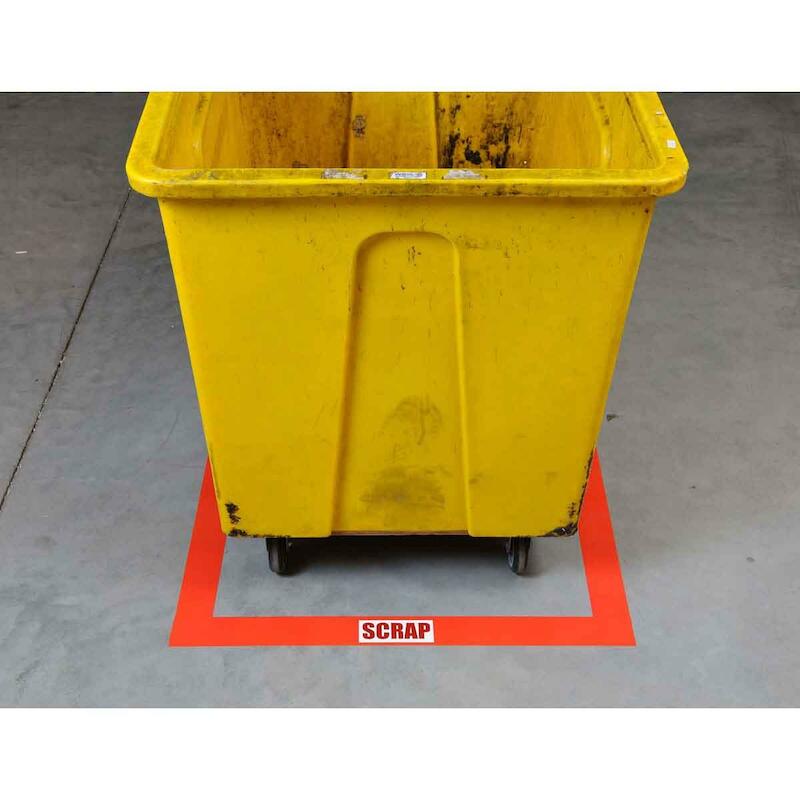VLOERMARKERINGSTAPE - BRADY 104343 - ROOD 76,2 MMX30 M
