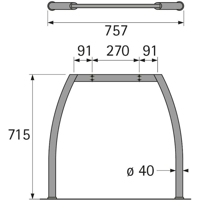 ONDERSTEL 2 POTEN GEBOGEN               HETT-45988