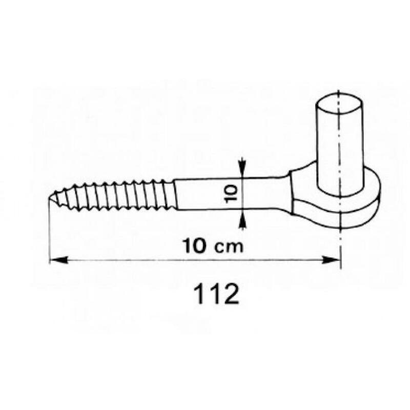 SCHROEFHAAK 10MM            112 - ZWART    ARGENTA
