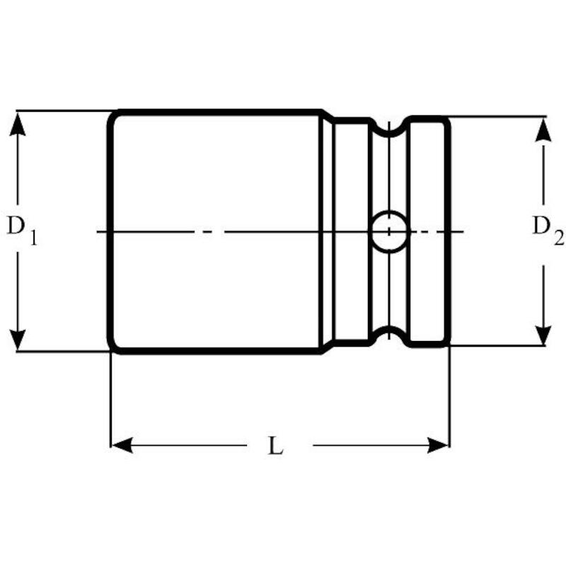 Bahco - K7806m-30 - douille à choc - 1/2" - 6 pans - longue - 30 mm - 02229618