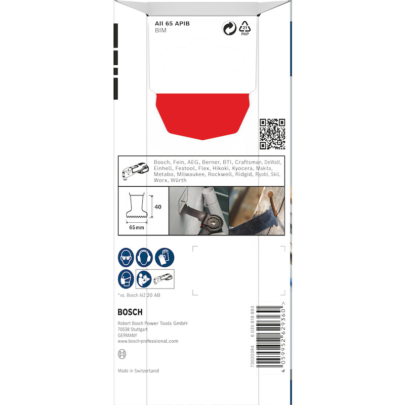 INVALZAAGBLAD 65X40MM       2608669079 (5ST) BOSCH