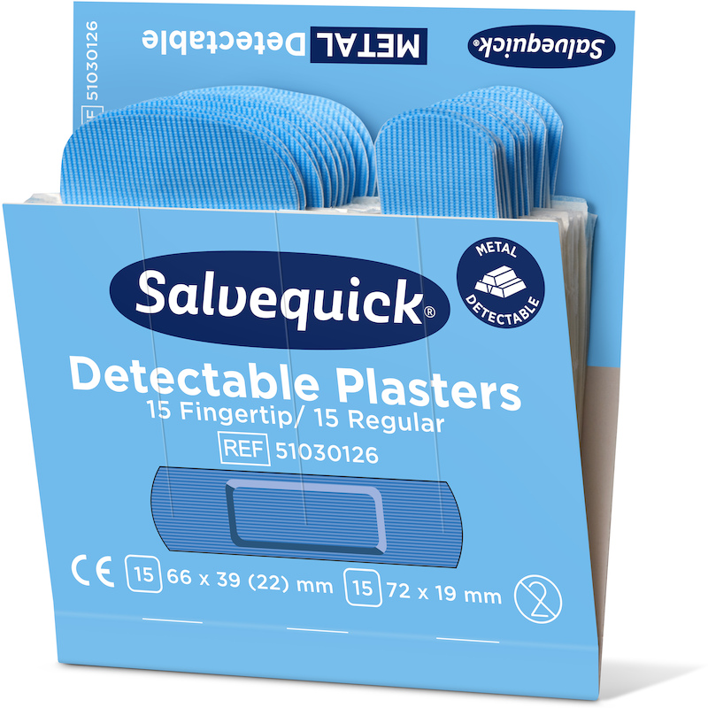 PANSEMENT BLEU DÉTECTABLE   51030126 (6X30PC)SALVE