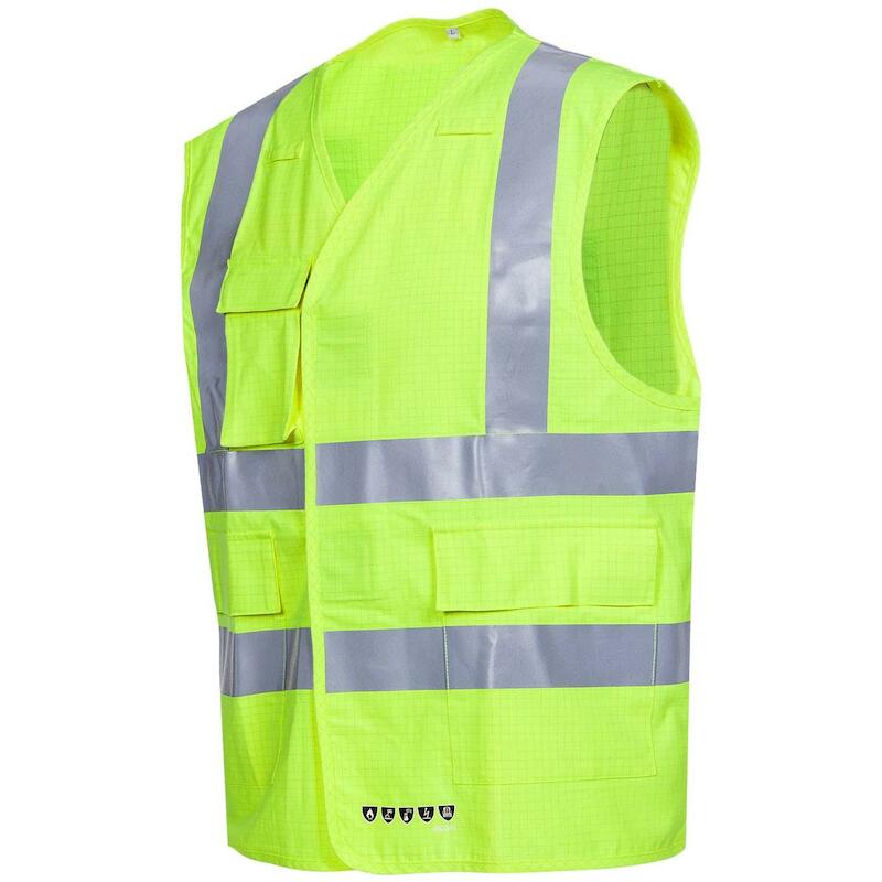 VEILIGHEIDSHESJE HV FR AS   550A GEEL    XXL SIOEN